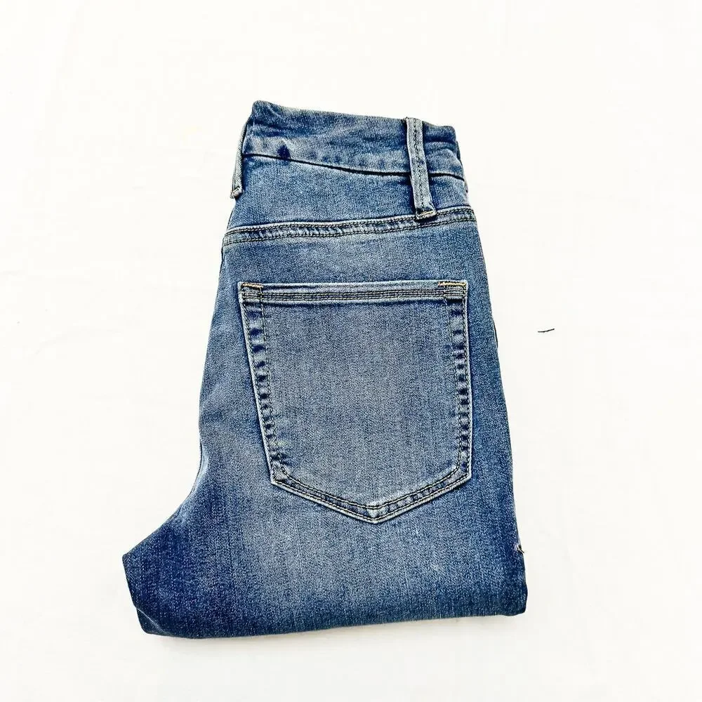 Good American Good Legs Blue261 Ripped Raw Hem Denim Jeans SIze 2 / 26